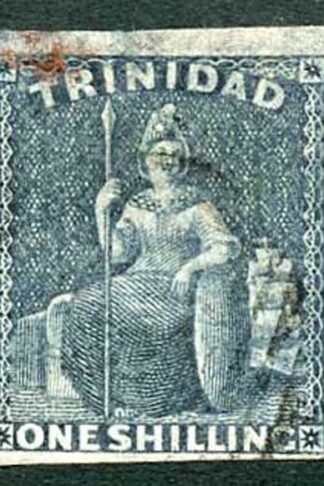 Trinidad 1859 (May) SG29 1/- indigo Four Margins (thinned) Cat 350 pounds