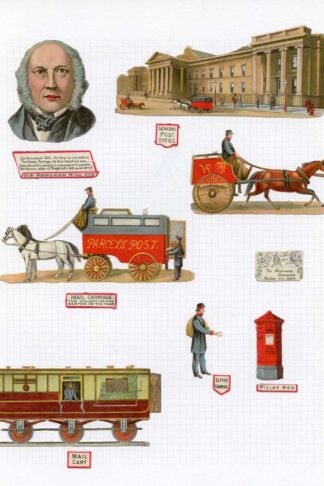 Cutouts of Rowland Hill etc