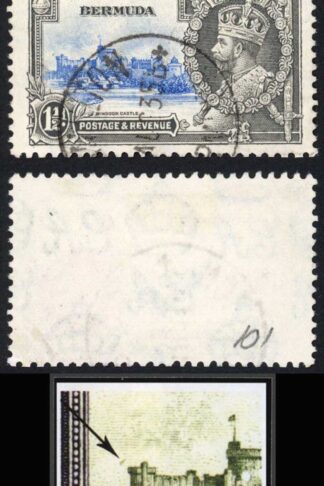 Bermuda 1935 Silver Jubilee 1 1/2d Variety Bird by Turret SG95m