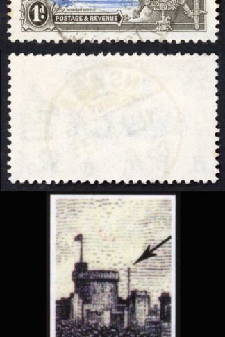 Gold Coast SG113a 1935 Silver Jubilee 1d with Extra Flagstaff Fine Used