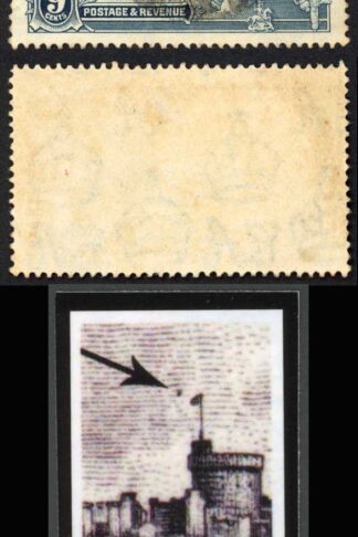 Ceylon SG380h 1935 Silver Jubilee 9c with Dot by Flagstaff Fine Used