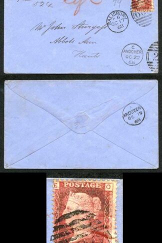Penny Red SG43 Plate 79 Salisbury and Andover Cancels