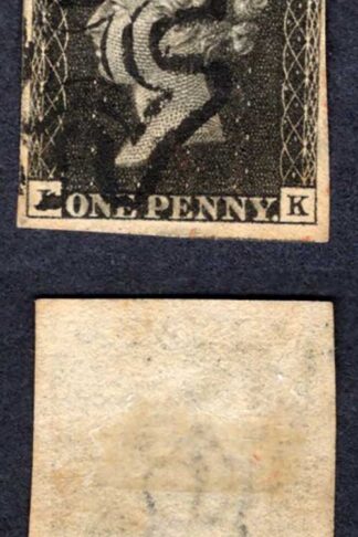 Penny Black Four margins with Black cross