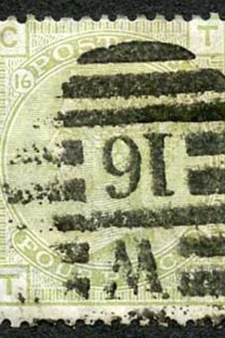 SG153 4d Sage-green Wmk Larger Garter Plate 16 Used
