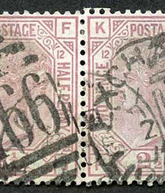 SG141 2 1/2d Rosy Mauve Wmk Orb Plate 12 Pair Fine Used