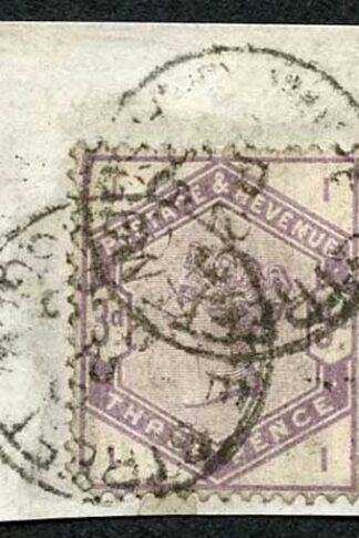 SG191 3d Lilac Wmk Imperial Crown Used on Piece Cat 100 pounds