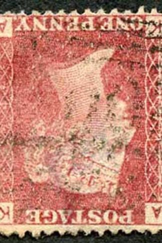 Penny Plate 74 (KA) Wmk Large Crown INVERTED Used