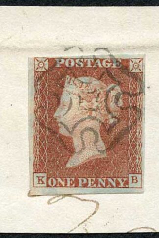 1841 Penny Red (KB) Very Fine Scottish Cross on Piece