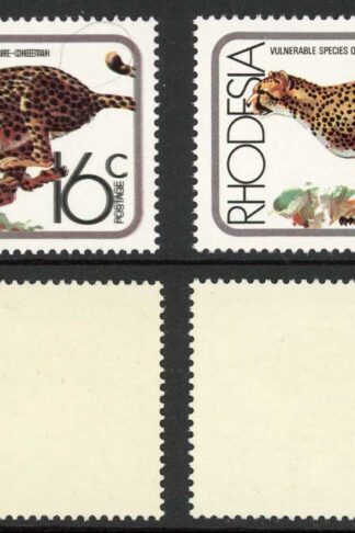 Rhodesia ZWE1064 1976 16c Cheetah Variety DOUBLE PRINTING U/M
