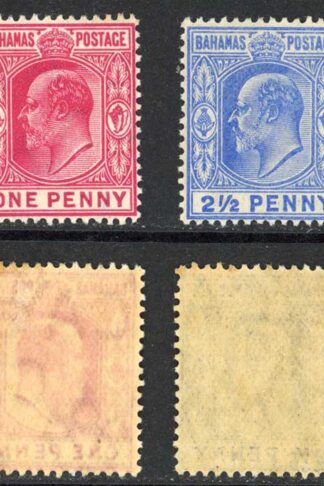 Bahamas SG69 KEVII Set of Four wmk Mult Crown CA M/M (1d tones spots)