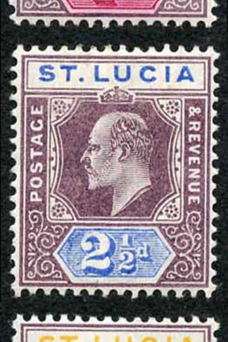 St Lucia SG5/62 KEVII Set of 4 Wmk Crown CA M/M