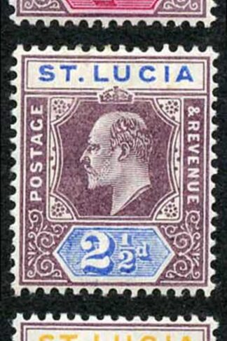 St Lucia SG5/62 KEVII Set of 4 Wmk Crown CA M/M