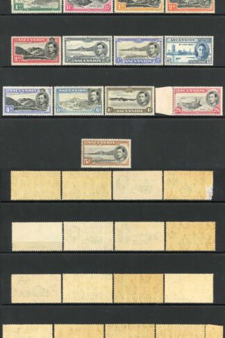 Ascension SG38b/47b KGVI Set of 16 Wmk Mult Script CA M/M
