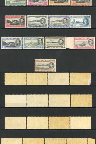 Ascension SG38b/47b KGVI Set of 16 Wmk Mult Script CA M/M