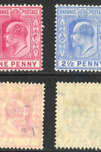 Bahamas SG71/4 KEVII wmk Mult crown CA M/Mint
