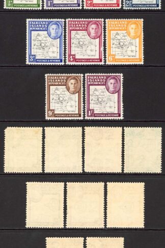 Falkland Dependencies SG G9/16 KGVI Maps (Thin and Clear) Set Opt
