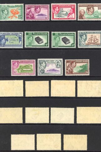 Pitcairn Islands SG1/8 1940-51 KGVI Set of 8 Wmk Mult Script CA M/M