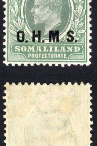 Somaliland SG 010 1/2a OHMS Stop after M virtually omitted M/Mint