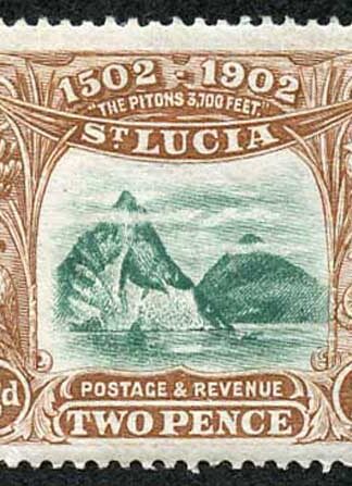 St Lucia SG63 2d Columbus M/Mint