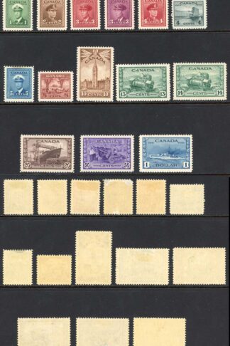 Canada SG375/88 1942 Set of 14 (3c and 5c defective) m/mint
