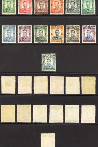 Southern Rhodesia SG40/52 1937 KGVI Set of 13 Perf 14 Fine Used