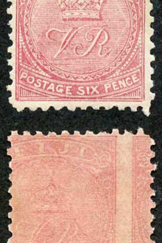 Fiji SG57a 1878-99 6d dull rose Perf 11 ERROR PRINTED BOTH SIDES SUPERB M/M