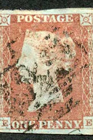 1841 Penny Red (EE) Fine Four Margins