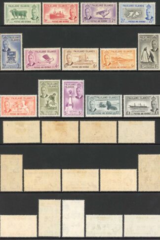 Falkland Is SG172/85 1952 KGVI Set of 14 Wmk Mult Script CA M/M