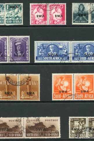South West Africa SG114/22 1941 1/2d two singles all others pairs Fine used