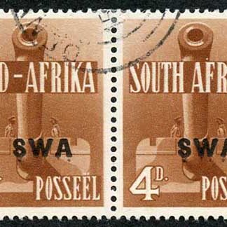 South West Africa SG118 4d Red Brown Fine used