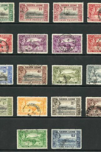 Sierra Leone SG188/200 1938 KGVI Set of 16 Fine Used
