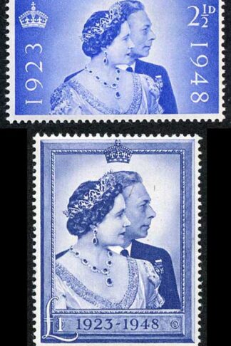 SG493/94 1948 Royal Silver Wedding Set U/M