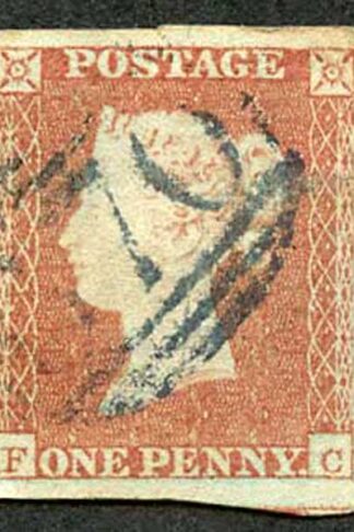 1841 Penny Red (FC) Blue Cancel Cat 250 pounds