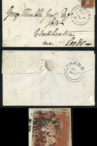 1841 Penny Red (OI) with a Derby BLUE Maltese Cross Cat 1700 pounds