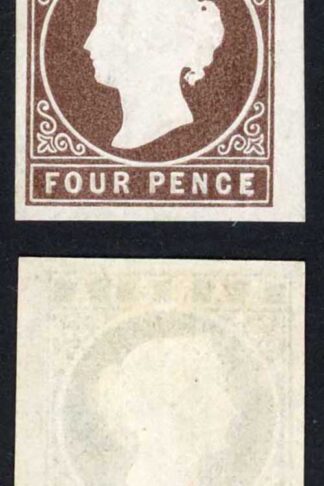 GAMBIA SG1 1869-72 4d brown No Wmk Big Margins Very fresh M/Mint
