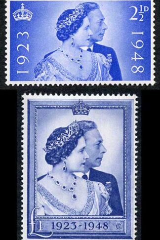 SG493-494 1948 Silver Wedding U/M
