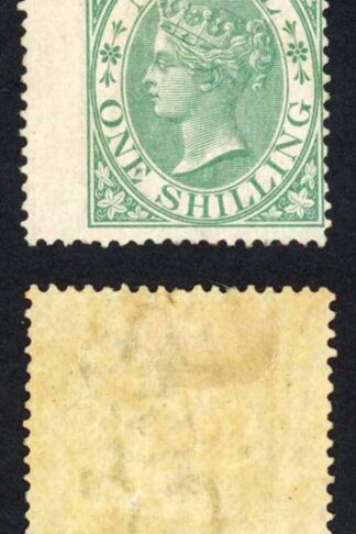 Natal SG25 1/- Green Wmk CC perf 14 m/mint (light toning on reverse)