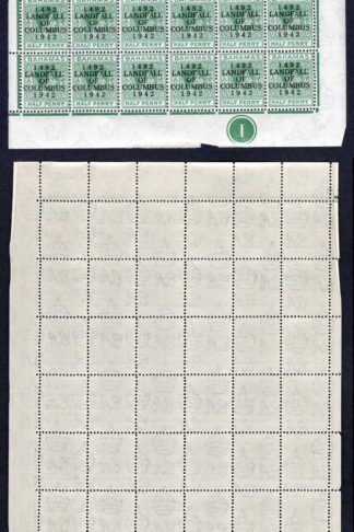 Bahamas KGVI SG162c 1/2d Columbus Variety Accent Flaw (R1/5 1938 printing only)