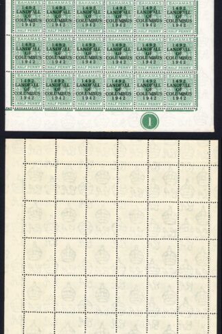 Bahamas KGVI SG162c 1/2d Columbus Variety Accent Flaw (R1/5 1938 printing only)b