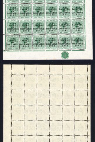 Bahamas KGVI SG162c 1/2d Columbus Variety Accent Flaw (R1/5 1938 printing only)c