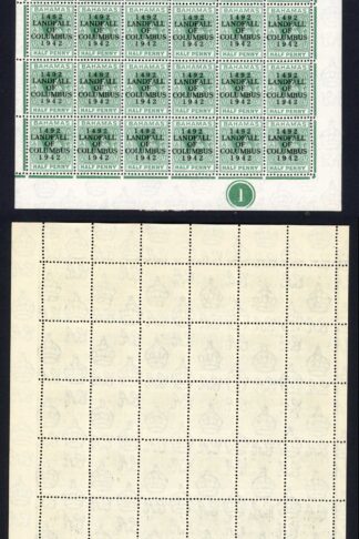 Bahamas KGVI SG162c 1/2d Columbus Variety Accent Flaw (R1/5 1938 printing only)d