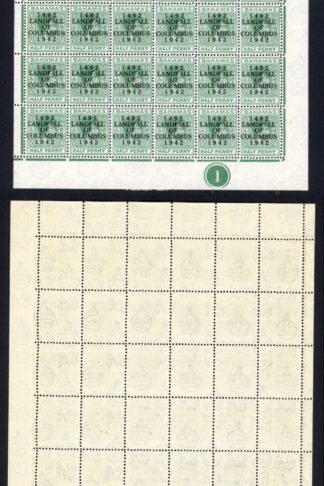 Bahamas KGVI SG162c 1/2d Columbus Variety Accent Flaw (R1/5 1938 printing only)d