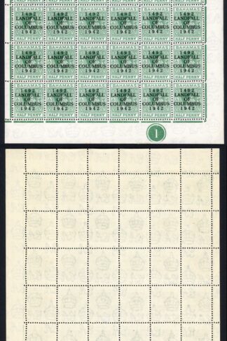 Bahamas KGVI SG162c 1/2d Columbus Variety Accent Flaw (R1/5 1938 printing only)e