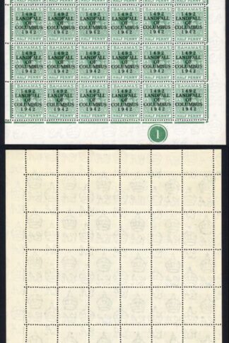 Bahamas KGVI SG162c 1/2d Columbus Variety Accent Flaw (R1/5 1938 printing only)e