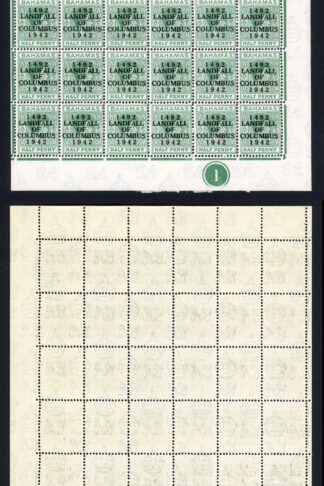 Bahamas KGVI SG162c 1/2d Columbus Variety Accent Flaw (R1/5 1938 printing only)f