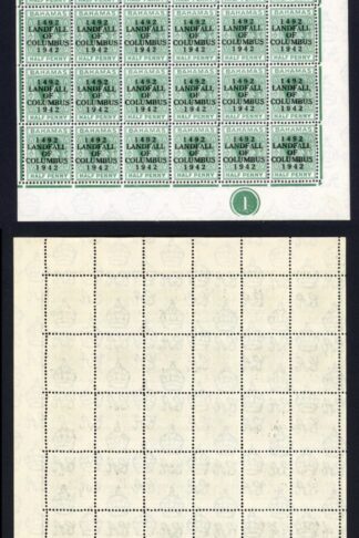 Bahamas KGVI SG162c 1/2d Columbus Variety Accent Flaw (R1/5 1938 printing only)g
