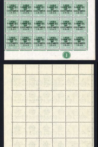 Bahamas KGVI SG162c 1/2d Columbus Variety Accent Flaw (R1/5 1938 printing only)5