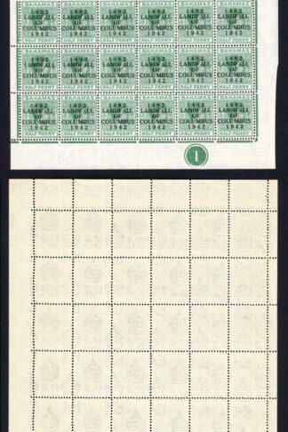 Bahamas KGVI SG162c 1/2d Columbus Variety Accent Flaw (R1/5 1938 printing only)8