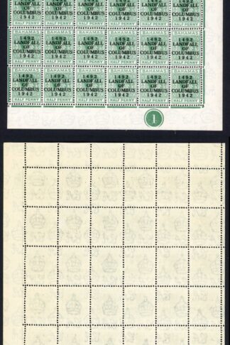 Bahamas KGVI SG162c 1/2d Columbus Variety Accent Flaw (R1/5 1938 printing only)