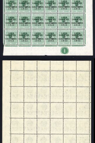 Bahamas KGVI SG162c 1/2d Columbus Variety Accent Flaw (R1/5 1938 printing only)j